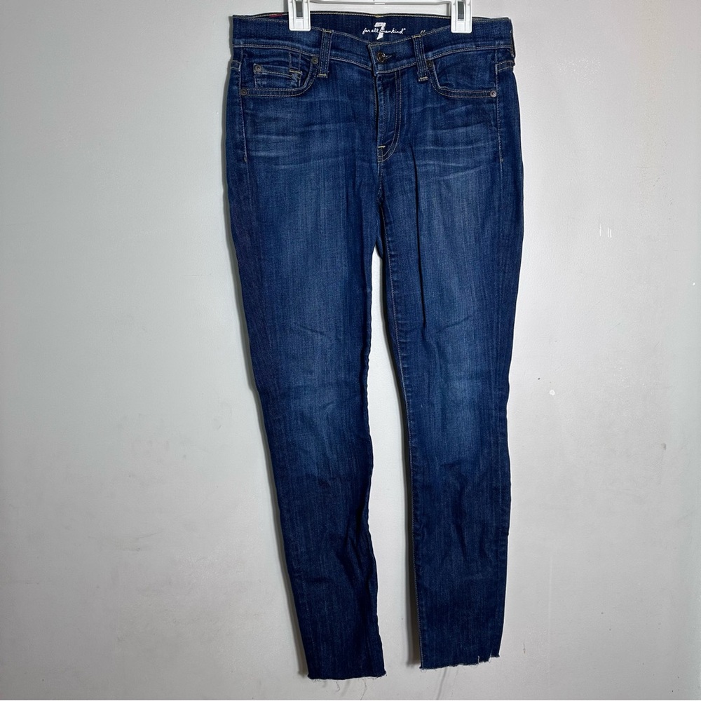 7 For All Mankind Women's Indigo Skinny Jeans
